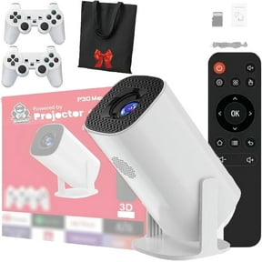 Kothab Retro Console & Projector - Built in 40,000+ Games with 40+ Emulators, Retro Console Projector, 4K HDMI Output HD Projector with 2 2.4G Wireless Controllers, Support 23 Languages