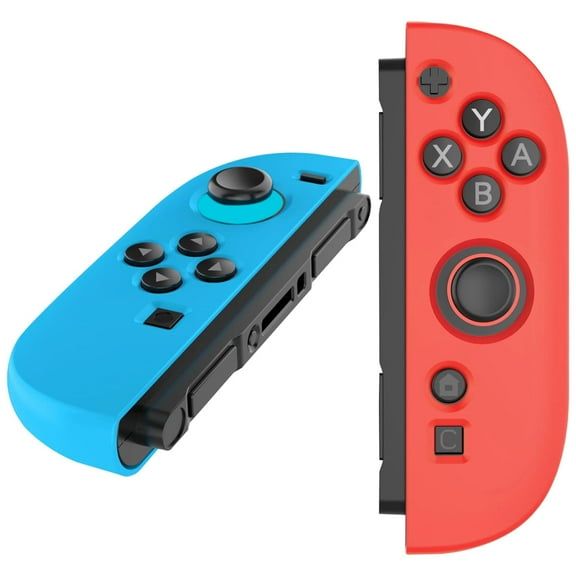 Kothab Soft Replacement Shell Case for Nintendo Switch 2 Joy Con Controllers, Protective Silicone Cover for Switch 2 Joy Cons Handheld Controller, Blue+Red