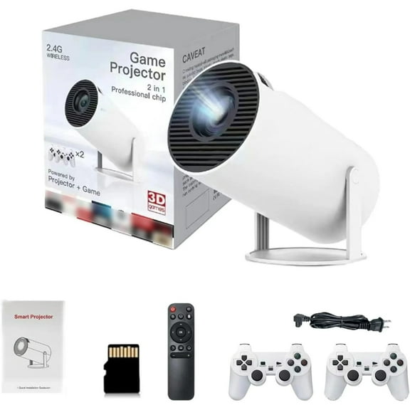 X10 Plus Retro Gaming Console with Projector, 4K HD Retro Gaming Projector, Equipped with 2 Wireless Controllers, HDMI Output, WiFi: Toys and Games