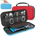 thumbnail image 1 of KothabCarrying Case for NS Switch 2 2025, Protective Hard Shell Portable Travel Carry Case Pouch Holds 10 Cartridges Pockets for Switch 2 Accessories and Games, Red Blue, 1 of 15