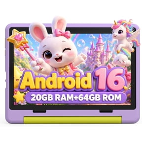 BESTSKI Kids Tablet 10-Inch Android 16 for Ages 3-12, 5-Core 20GB+64GB (1TB Expandable), Parental Control, Pre-Installed KIDOZ & Shockproof Case (Purple)