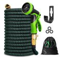 thumbnail image 1 of Kotto 100 ft Flexible Garden Hose, Water Hose for Outside with 10 Spray Nozzles, Brass Connector, Leak-Proof, Green, 1 of 8