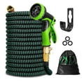 thumbnail image 1 of Kotto 150 ft Flexible Garden Hose, Water Hose for Outside with 10 Spray Nozzles, Brass Connector, Leak-Proof, Green, 1 of 8