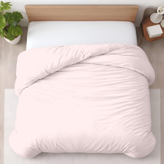 Kotton Culture 1 Pc 120" x 98" Duvet Cover Oversized King 100% Egyptian Cotton - 600 Thread Count Comforter Cover, Zipper Closure & Corner Ties - Fits Large King Inserts - Pink Blush