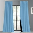 thumbnail image 1 of Kotton Culture 100% Blackout Curtain Triple Pinch Pleat Thermal Insulated Room Darkening Spill Proof Machine Washable Window Treatment Panels (1 Panel, 100x108, Sky Blue), 1 of 8