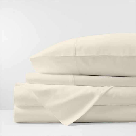 Kotton Culture 1000 TC Bed Sheets 4 Piece 15" Inch Deep Pocket Sheet Set (Ivory, King)