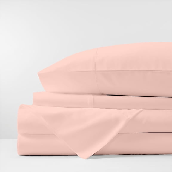 Kotton Culture 1000 TC Bed Sheets 4 Piece 15" Inch Deep Pocket Sheet Set (Peach, Queen)