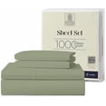 thumbnail image 1 of Kotton Culture 1000 TC Egyptian Cotton Full Size 16" Deep Bed Sheet Set Moss Color, 1 of 5