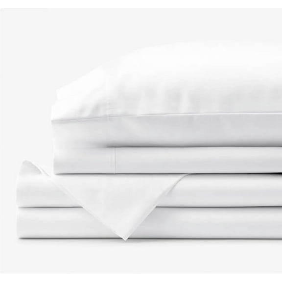 Kotton Culture 1000 TC Egyptian Cotton King Size Bed Sheet Set | White