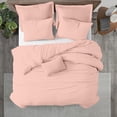 thumbnail image 1 of Kotton Culture 1Pc Super Oversized King Only 100% Egyptian Cotton Sateen 600 TC Ultra Soft Premium Durable Comforter Cover Zipper Closure & Corner Ties, Peach, 1 of 4