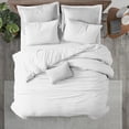 thumbnail image 1 of Kotton Culture 3Pc King Size Duvet Cover Set 100% Egyptian Cotton 1000 TC White, 1 of 4