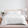 thumbnail image 1 of Kotton Culture 3Pc Oversized King Size Pinch Duvet Cover Set 100% Egyptian Cotton 1000 TC White, 1 of 4