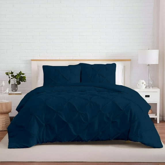 Kotton Culture 3Pc Queen Size Pinch Duvet Cover Set 100% Egyptian Cotton 1000 TC Teal