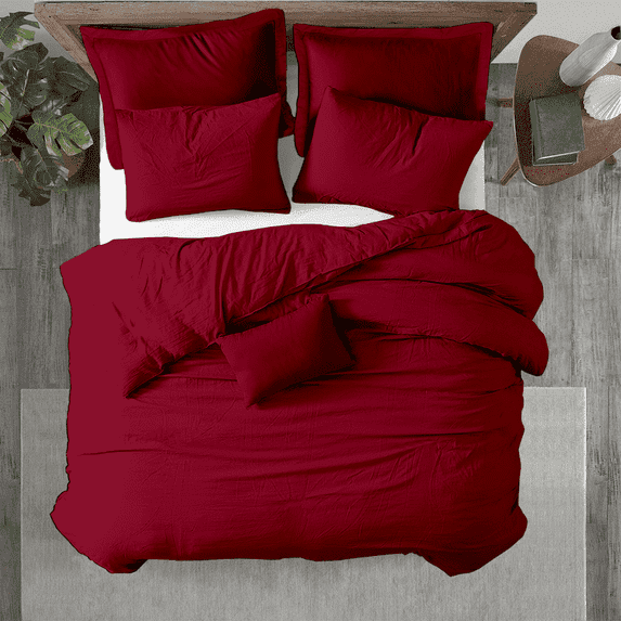 Kotton Culture 600 TC 100% Egyptian Cotton Duvet Cover (Burgundy, California King, 1 Piece Duvet Cover Only)