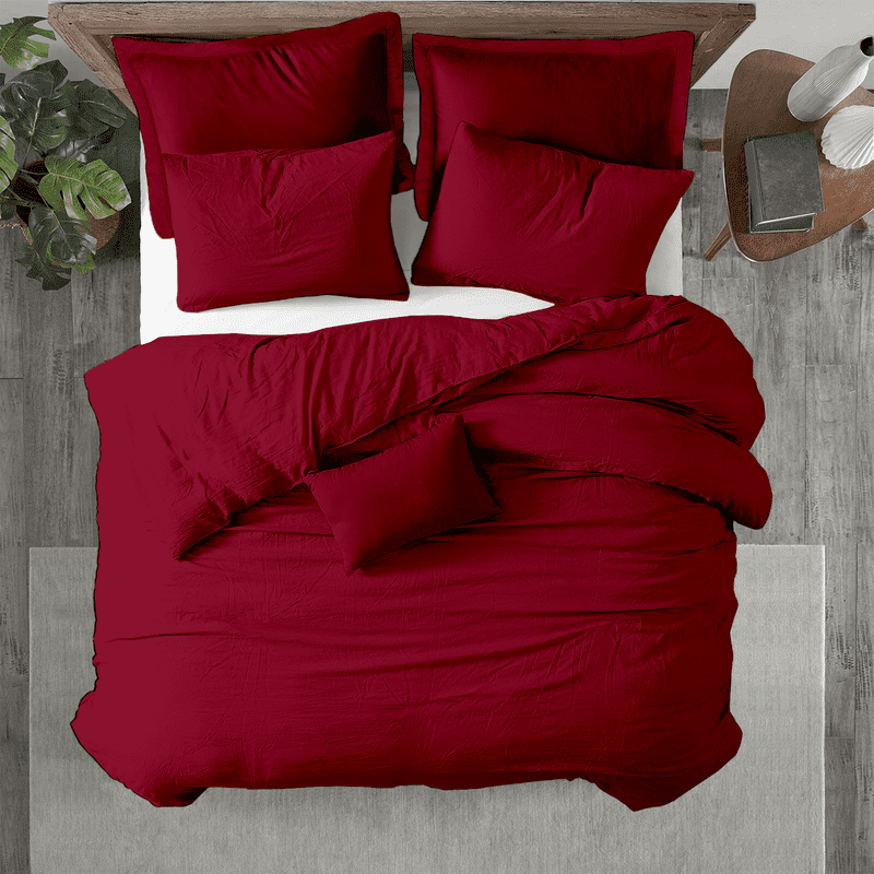Kotton Culture 600 TC 100% Egyptian Cotton Duvet Cover (Burgundy, Queen ...