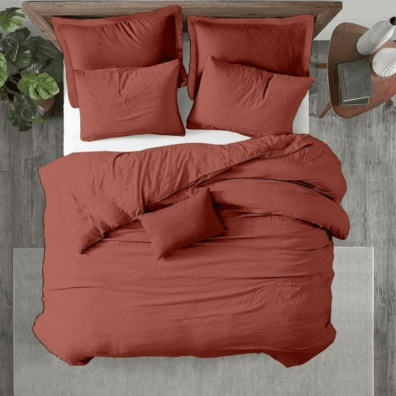 Kotton Culture 600 TC 100% Egyptian Cotton Duvet Cover (Burnt Orange, Twin/Twin-XL, 1 Piece Duvet Cover Only)