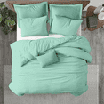 thumbnail image 1 of Kotton Culture 600 TC 100% Egyptian Cotton Duvet Cover (Granite Green, Oversized King, 5 Piece Set), 1 of 8