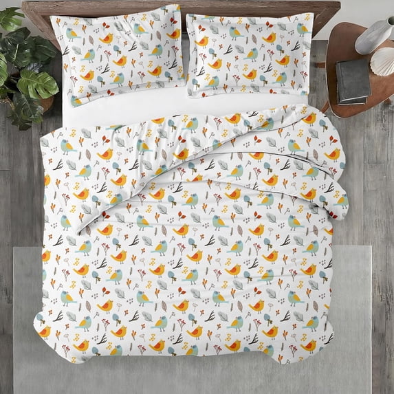 Kotton Culture 600 TC 100% Egyptian Cotton Duvet Cover (Forest Bird, Twin/Twin XL, 1 Piece Only)