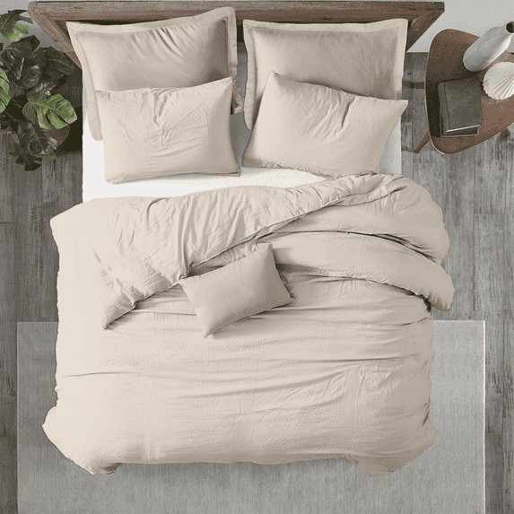 Kotton Culture 600 TC 100% Egyptian Cotton Duvet Cover (Ivory, King, 3 Piece Set)
