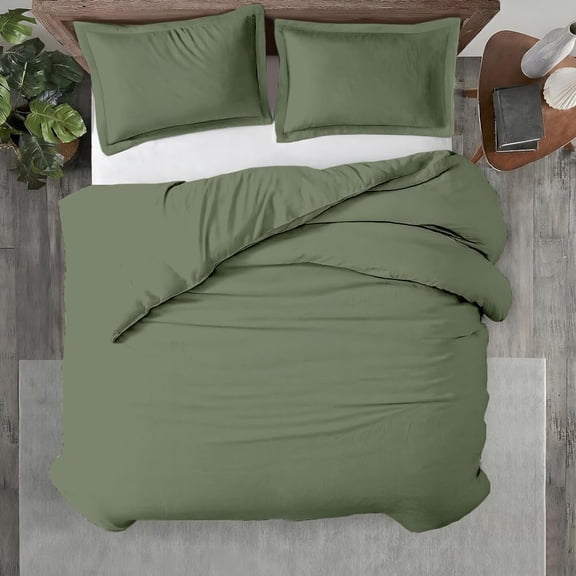 Kotton Culture 600 TC 100% Egyptian Cotton Duvet Cover (Moss, Super Oversize King / Super King Plus, 1 Piece Only)