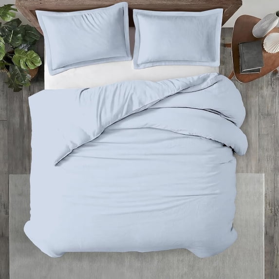 Kotton Culture 600 TC 100% Egyptian Cotton Duvet Cover (Sky Blue, King, 1 Piece Only)