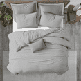 thumbnail image 1 of Kotton Culture 600 TC 100% Egyptian Cotton Duvet Cover (Silver, Queen, 3 Piece Set), 1 of 8