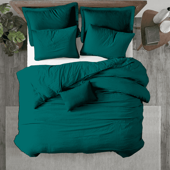 Kotton Culture 600 TC 100% Egyptian Cotton Duvet Cover (Teal, California King, 1 Piece Duvet Cover Only)
