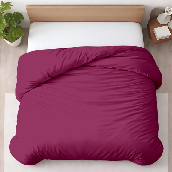 Kotton Culture 1 Pc 120"x120" Duvet Cover Super King Plus/Super Oversize King Size 100% Egyptian Cotton - 600 TC Comforter Cover, Zipper Closure & Corner Ties - Fits Extra Large Inserts -Hot Pink