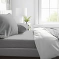 thumbnail image 1 of Kotton Culture 600 TC 4 Pc Sheet Set - 100% Egyptian Cotton 1 Flat sheet 1 Fitted sheet and 2 Pilowcases, 16' Deep Pocket (Silver,Queen), 1 of 7