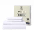 thumbnail image 1 of Kotton Culture Bed Sheets 4 Piece 100% Egyptian Cotton 600 TC Soft Crisp Cooling Cotton Luxury Hotel Sheets with 16" Inch Deep Pocket Snug Fit Sateen Weave(White,Full XL), 1 of 6