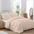 thumbnail image 1 of Kotton Culture 600 TC Pinch Pleated Duvet Cover 100% Egyptian Cotton with zipper (Oversized King, Blush) - 1 Piece, 1 of 7