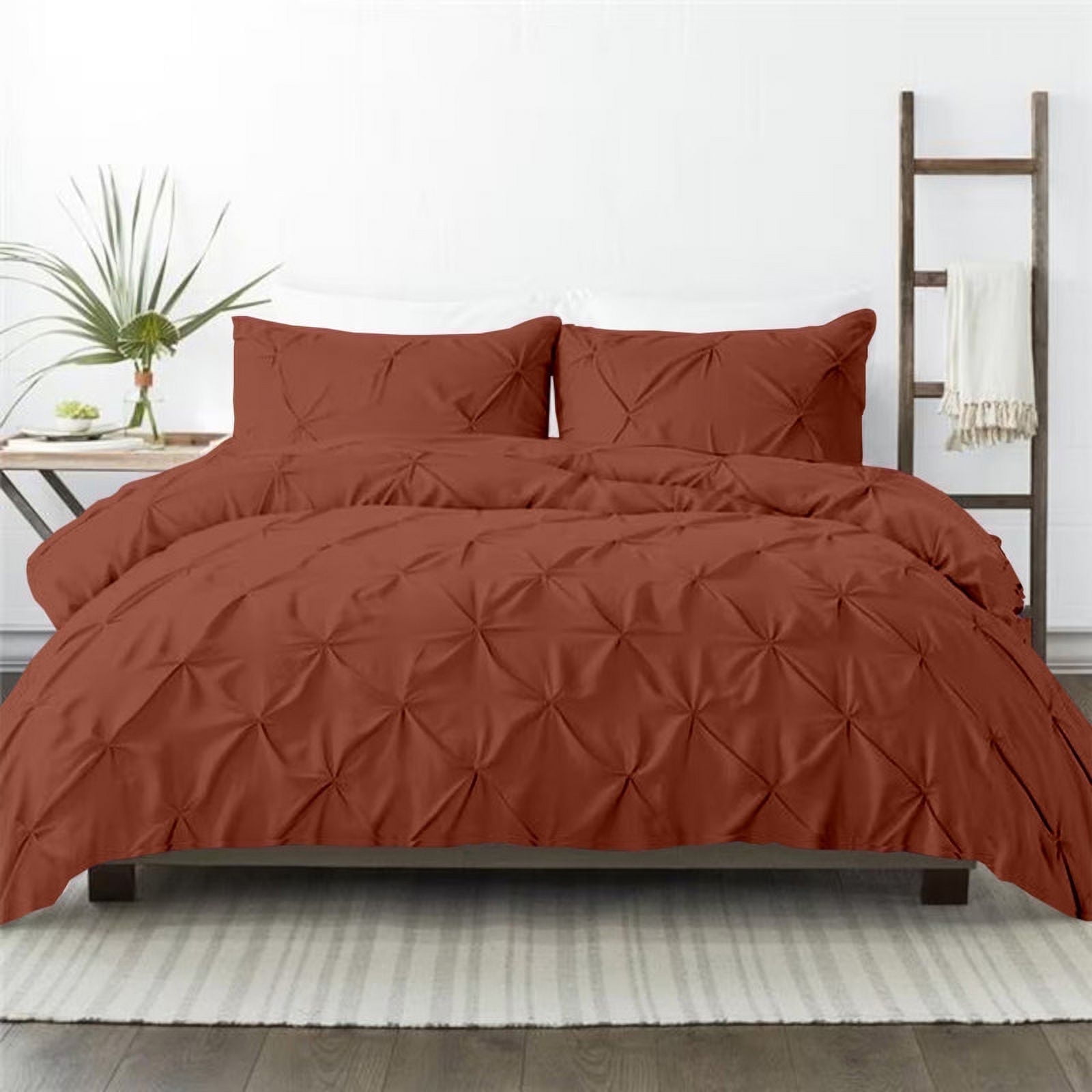 Kotton Culture 600 TC Pinch Pleated Duvet Cover 100% Egyptian Cotton ...