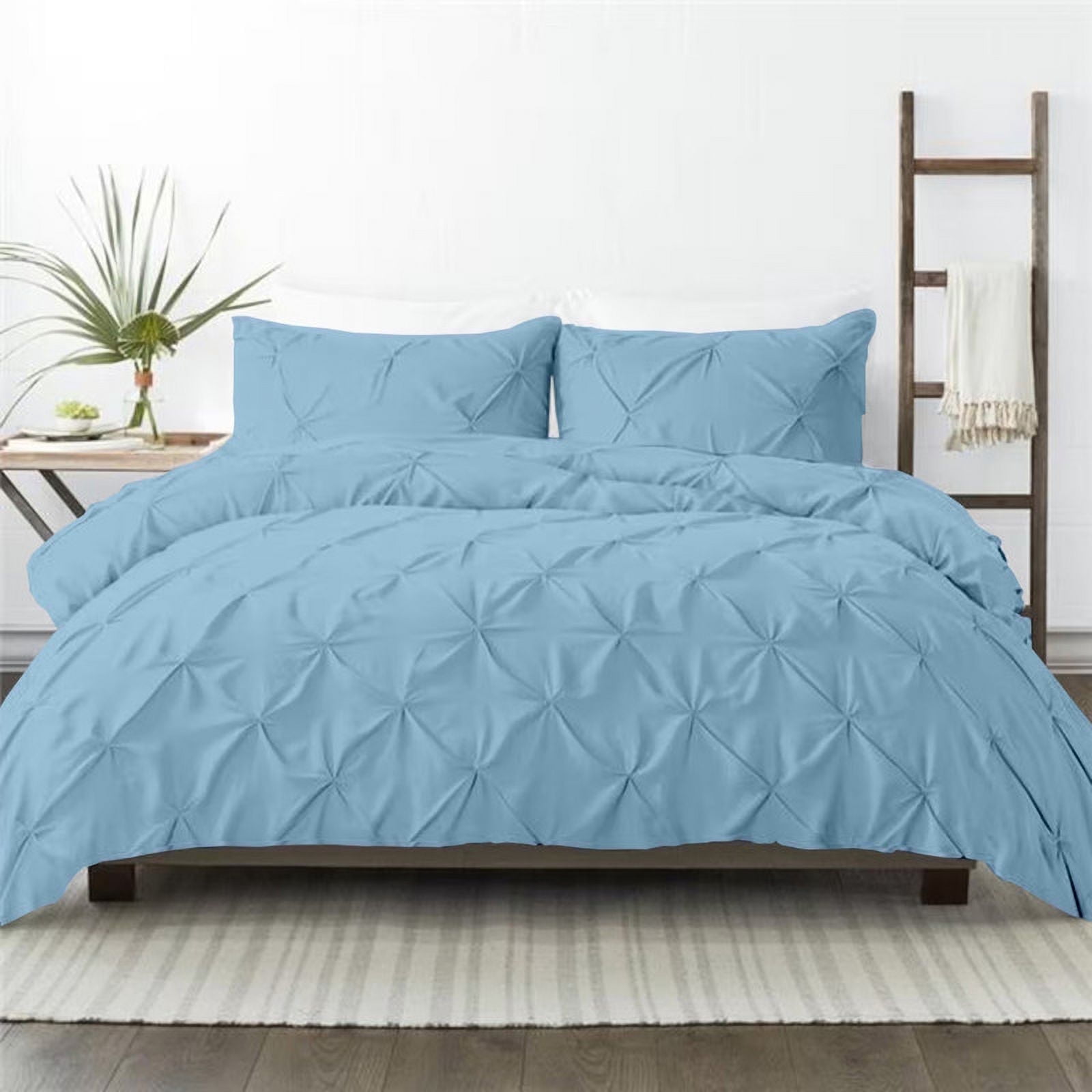 Kotton Culture 600TC Pinch Pleated Duvet Cover, 100% Egyptian Cotton ...