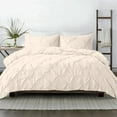 thumbnail image 1 of Kotton Culture 600TC 1Pc Pinch Pleated Duvet Cover Only 100% Egyptian Cotton (Ivory, Oversized King), 1 of 4