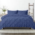 thumbnail image 1 of Kotton Culture 600TC Pinch Pleated Duvet Cover, 100% Egyptian Cotton (Light Blue, Cal King/King, 1 Piece), 1 of 7