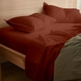 thumbnail image 1 of Kotton Culture Bed Sheets Custom 4 Piece 100% Egyptian Cotton 600 Thread Count Luxuriously Soft Crisp Cooling Cotton Sheets Thick with Deep Pocket Snug Fit Smooth Sateen Weave (Burnt Orange), 1 of 8