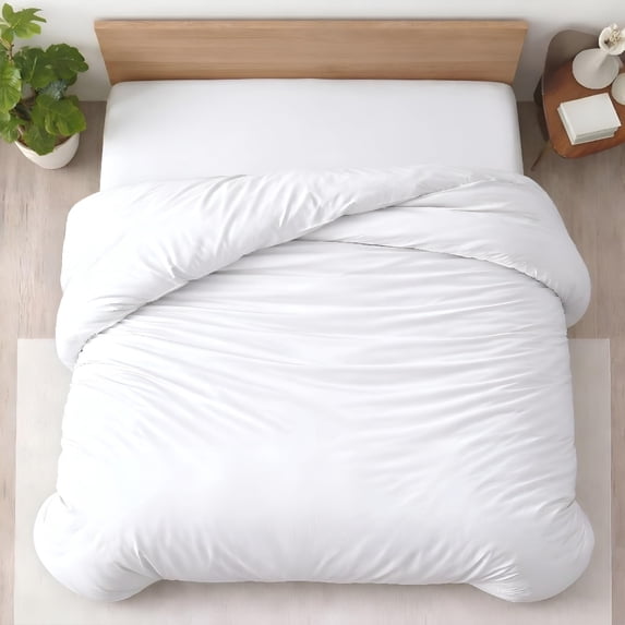 Kotton Culture 1 Pc Duvet Cover Queen Size/Full Size-100% Egyptian Cotton 600 TC Ultra Soft Premium Durable Comforter Cover Zipper Closure & Corner Ties- (White, 90" X 90")