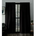 thumbnail image 1 of Kotton Culture Pinch Pleated Blackout Curtains with Hooks & Tiebacks Room Darkening Thermal Insulated Window Curtains for Bedroom, Patio Door (1 Panel, 100x108, Black), 1 of 8