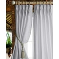 thumbnail image 1 of Kotton Culture Pinch Pleated Blackout Curtains with Hooks & Tiebacks Room Darkening Thermal Insulated Window Curtains for Sliding Door, Patio Door W(50"+50") L84 (2 Panels, Silver), 1 of 8