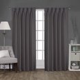 thumbnail image 1 of Kotton Culture Pinch Pleated Blackout Curtains for Traverse Rod Room Darkening Thermal Insulated Window Curtains for Bedroom, Patio Door, Room Divider (1 Panel, 100x108, Dark Grey), 1 of 8