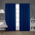 thumbnail image 1 of Kotton Culture Pinch Pleated Blackout Curtains for Traverse Rod Room Darkening Thermal Insulated Window Curtains for Bedroom, Patio Door, Room Divider (1 Panel, 100x84, Royal Blue), 1 of 8