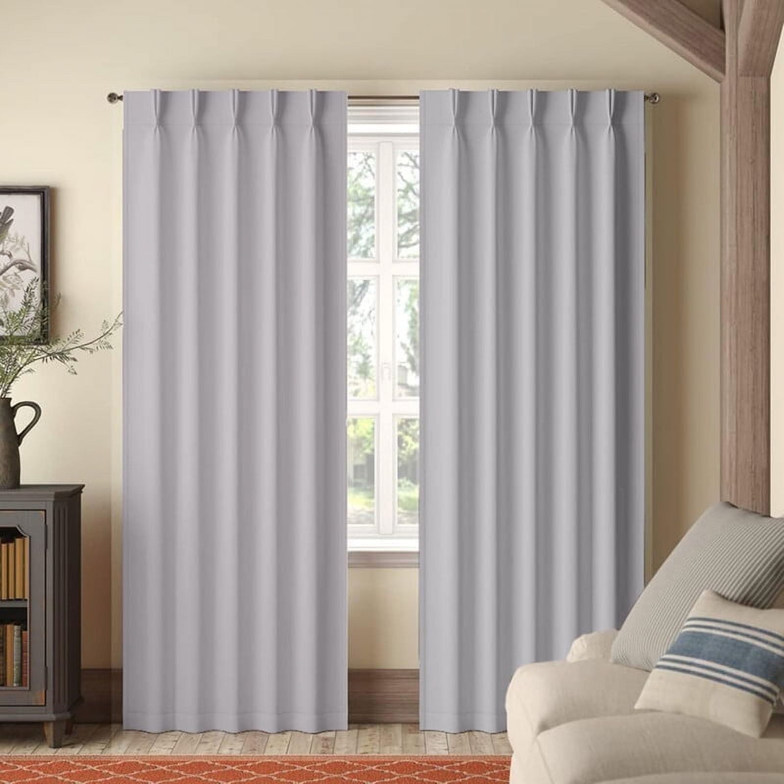 Kotton Culture Pinch Pleated Blackout Curtains for Traverse Rod Room Darkening Thermal Insulated
