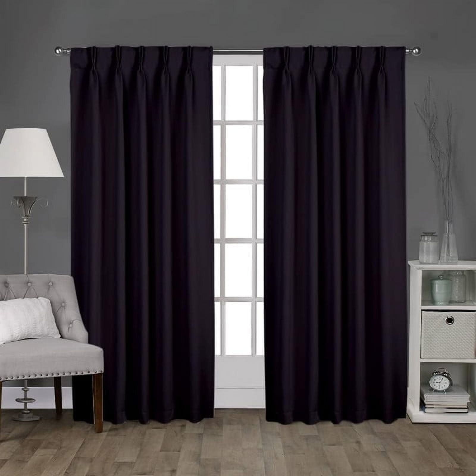 Kotton Culture Pinch Pleated Curtains Room Darkening Blackout Thermal Insulated Drapes with