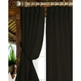 thumbnail image 1 of Kotton Culture Pinch Pleated Curtains with Tiebacks & Hooks Blackout Thermal Insulated Room Darkening Window Curtains for Dining Room, Bedroom, Office W(21"+21") L54 (2 Panels, Black), 1 of 8