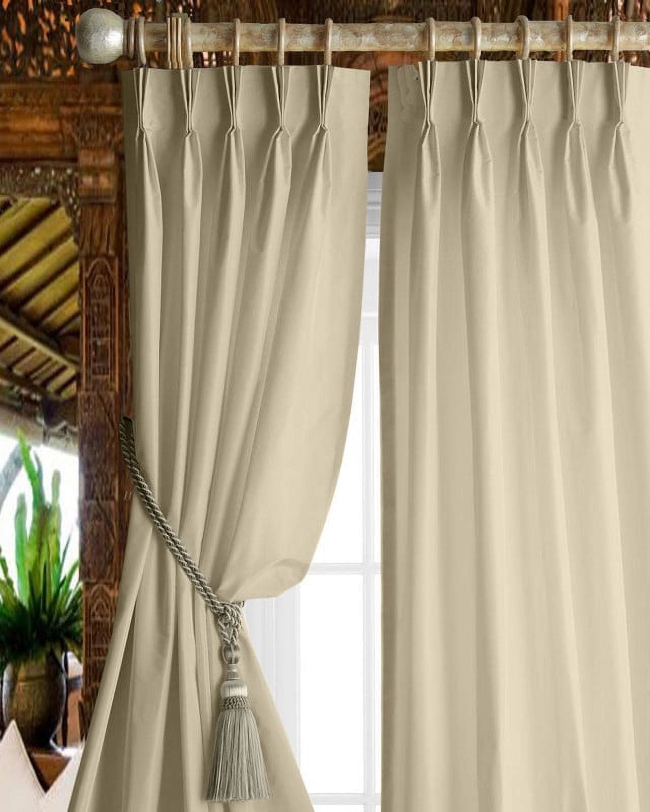 Kotton Culture Pinch Pleated Drapes Blackout Curtains for Traverse Rod