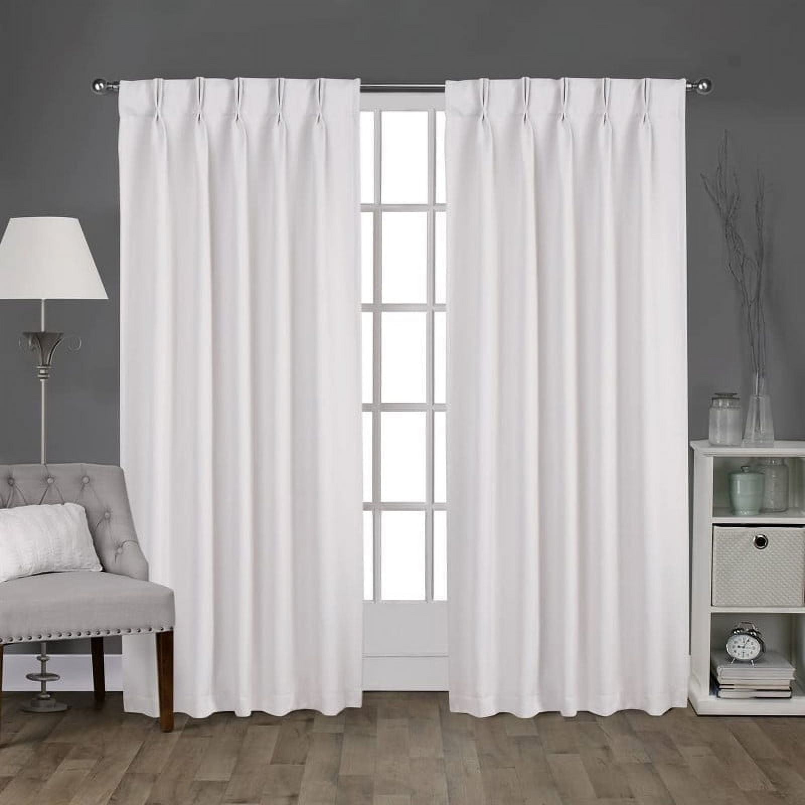 Kotton Culture Pinch Pleated Semi Blackout Curtains for Traverse Rod