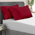 thumbnail image 1 of Kotton Culture Set of 2 Pillowcase Set 100% Egyptian Cotton 600 TC Premium Bedding (Burgundy, King), 1 of 3