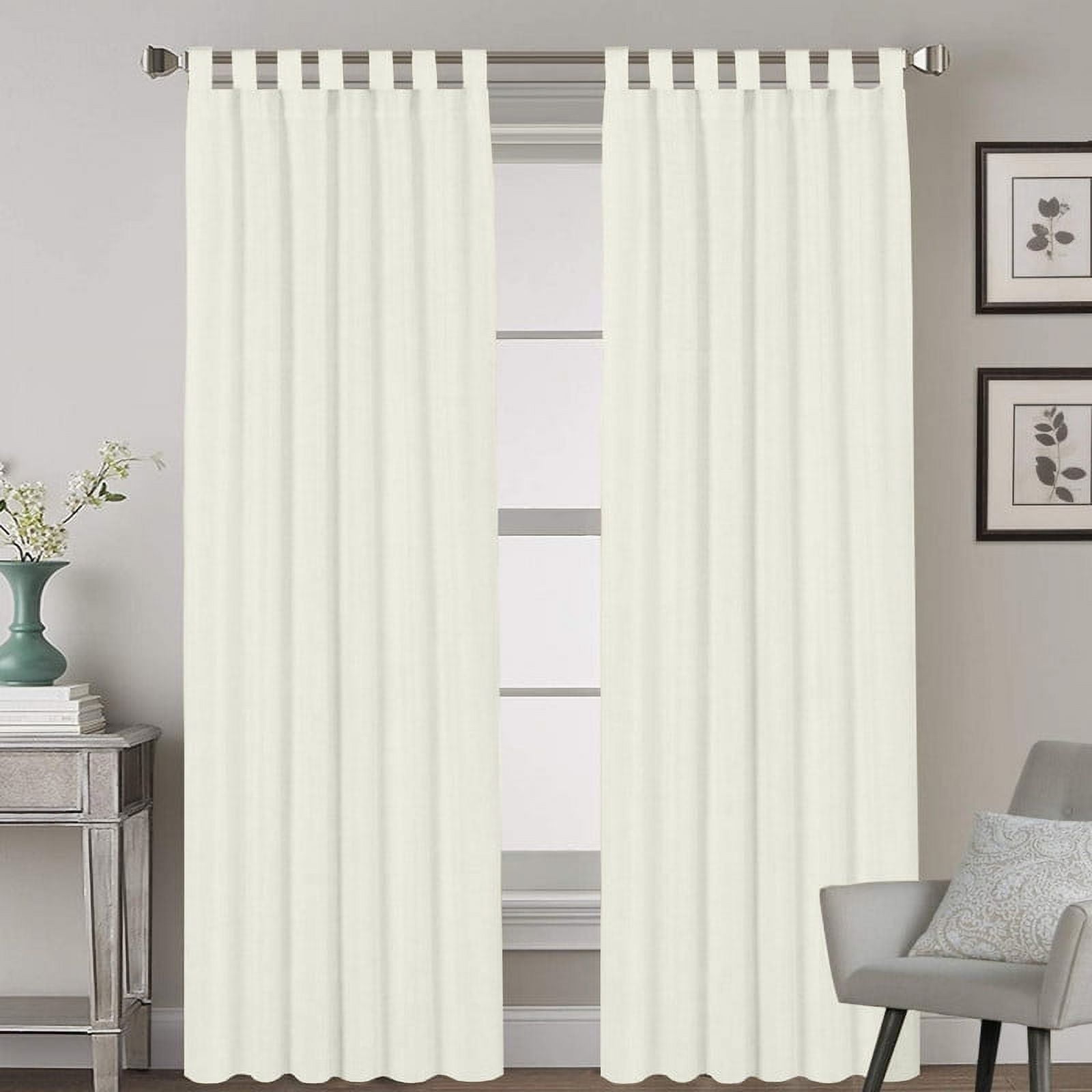 Kotton Culture Tab Top Semi Blackout Curtains Thermal Insulated Room