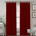 thumbnail image 1 of Kotton Culture Tab Top Semi Blackout Curtains Thermal Insulated Room Darkening Window Treatment Panels for Living Room, Patio Door, Bedroom (2 Panels, 100x84, Burgundy), 1 of 8