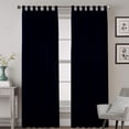 thumbnail image 1 of Kotton Culture Tab Top Semi Blackout Curtains Thermal Insulated Room Darkening Window Treatment Panels for Living Room, Patio Door, Bedroom (2 Panels, 52x95, Navy Blue), 1 of 1